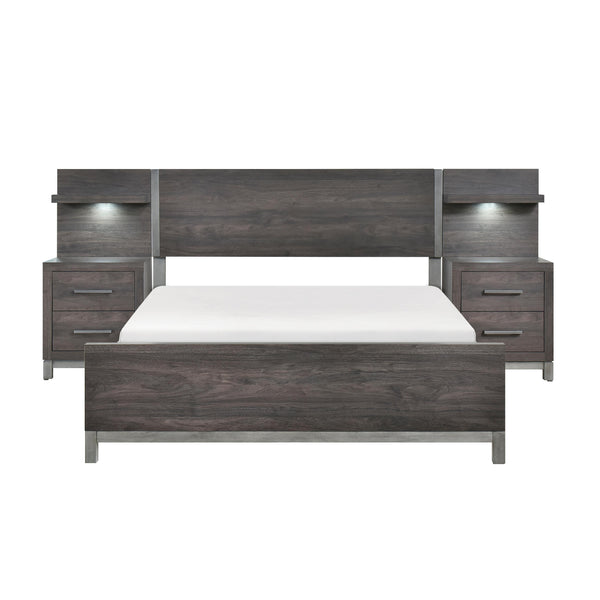 Homelegance Zephyr 1577DG-1*WB 5pc Set Queen Wall Bed (QB+2NS+2NS-P) IMAGE 1