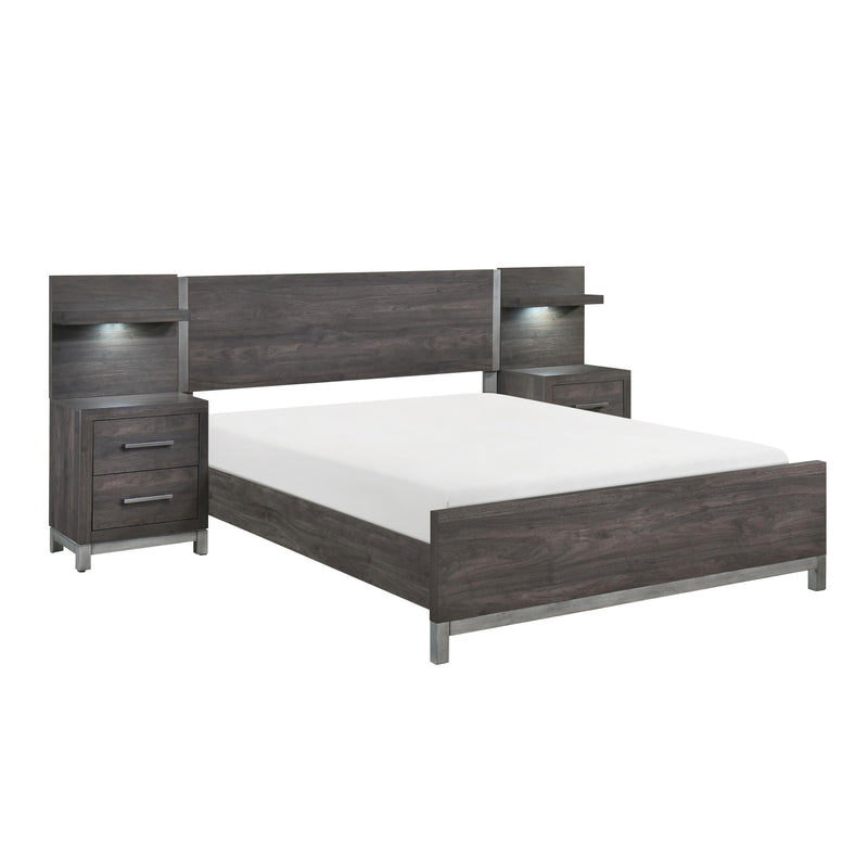 Homelegance Zephyr 1577DG-1*WB 5pc Set Queen Wall Bed (QB+2NS+2NS-P) IMAGE 3