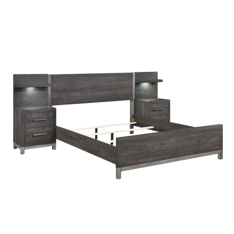 Homelegance Zephyr 1577DG-1*WB 5pc Set Queen Wall Bed (QB+2NS+2NS-P) IMAGE 4