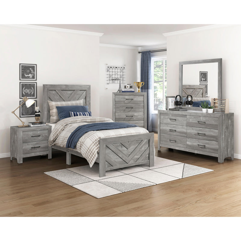 Homelegance Corbin 1534NPGYT-1 Twin Bed IMAGE 5