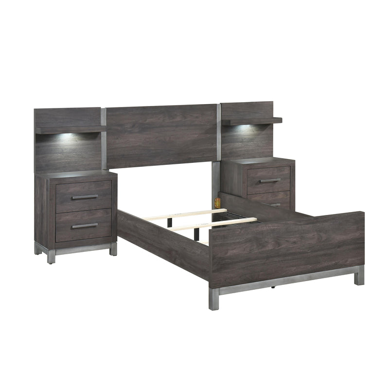 Homelegance Zephyr 1577DGT-1*WB 5pc Set Twin Wall Bed (TB+2NS+2NS-P) IMAGE 4