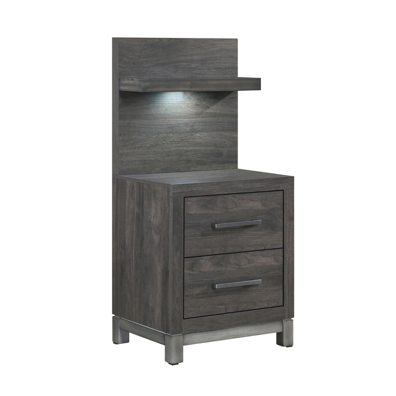 Homelegance Zephyr 1577DG-4P* Night Stand with Wall Panel IMAGE 2