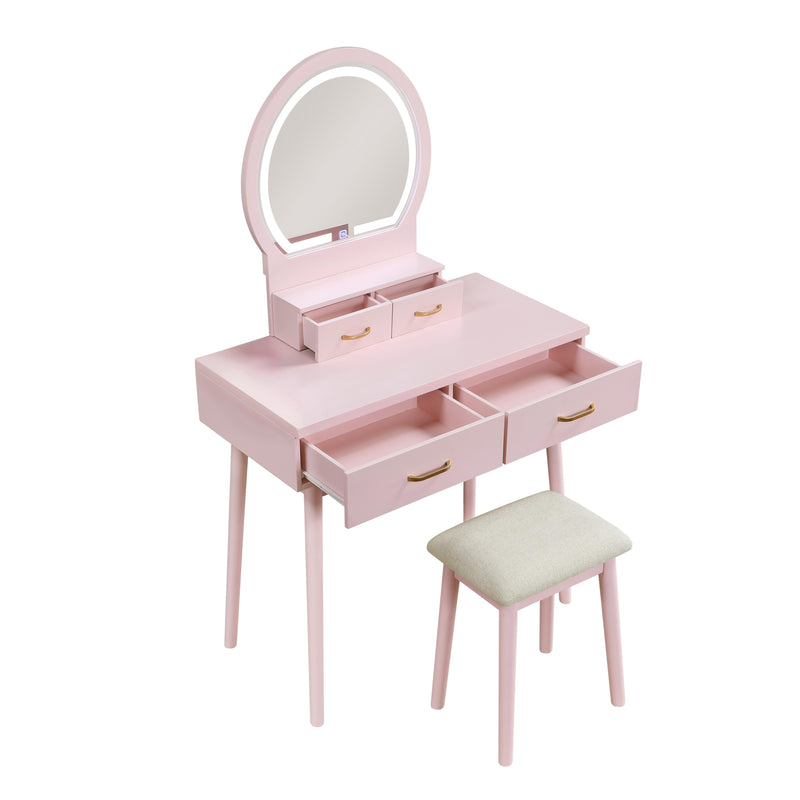 Homelegance Camilla 4565PK Vanity Dresser with Mirror and Stool IMAGE 3