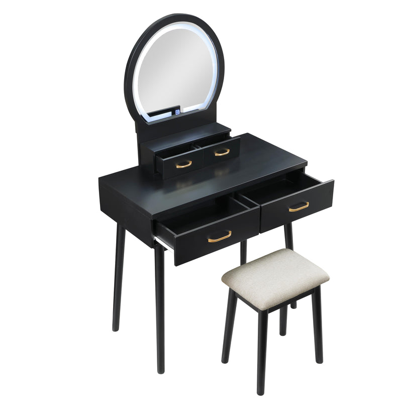 Homelegance Camilla 4565BK Vanity Dresser with Mirror and Stool IMAGE 3