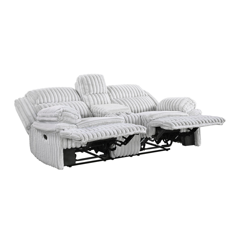 Homelegance Goodland 9577GY-2 Double Reclining Love Seat with Center Console IMAGE 4