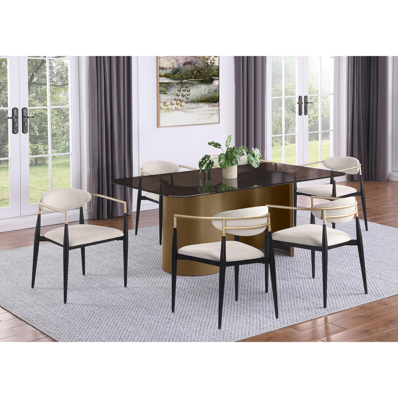 Coaster Furniture Edson Dining Table with Glass Top and Pedestal Base 105761 IMAGE 6