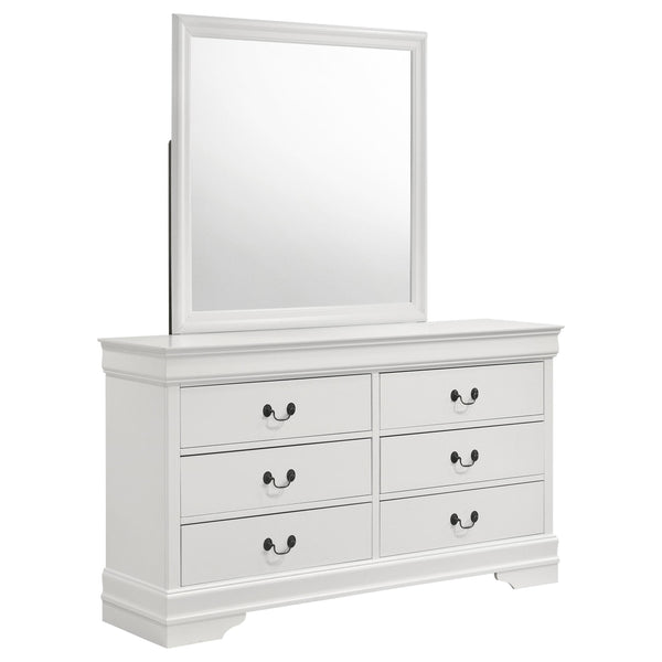 Coaster Furniture Louis Philippe 6-Drawer Dresser with Mirror 202443M IMAGE 1