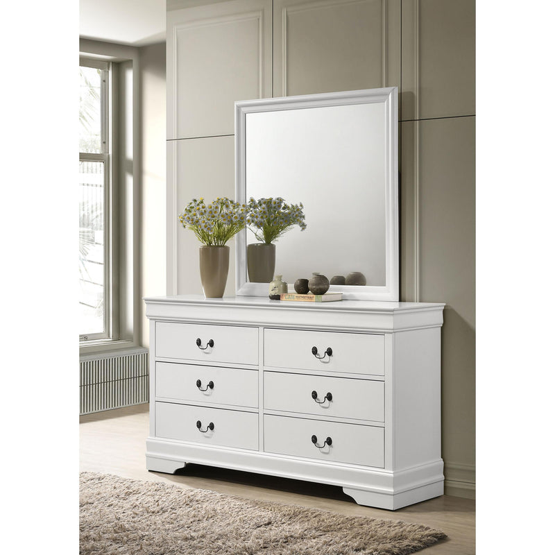 Coaster Furniture Louis Philippe 6-Drawer Dresser with Mirror 202443M IMAGE 2