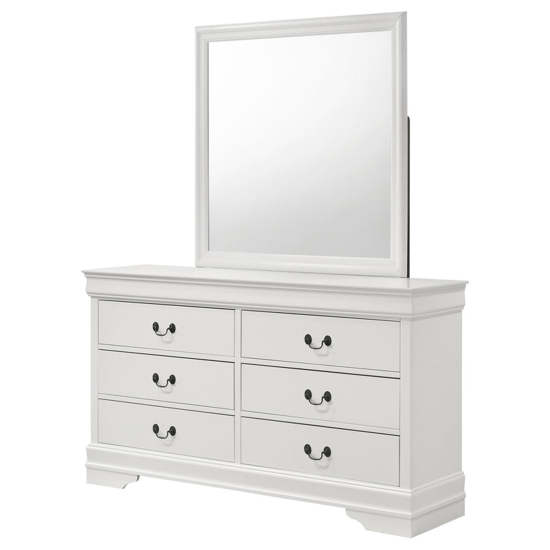 Coaster Furniture Louis Philippe 6-Drawer Dresser with Mirror 202443M IMAGE 4