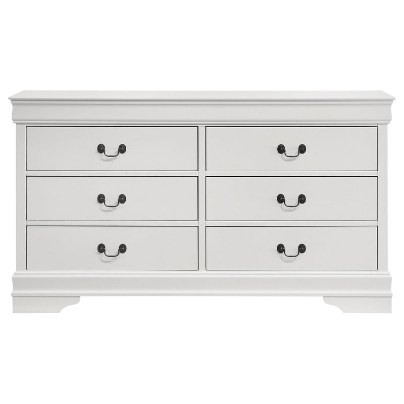 Coaster Furniture Louis Philippe 6-Drawer Dresser with Mirror 202443 IMAGE 3