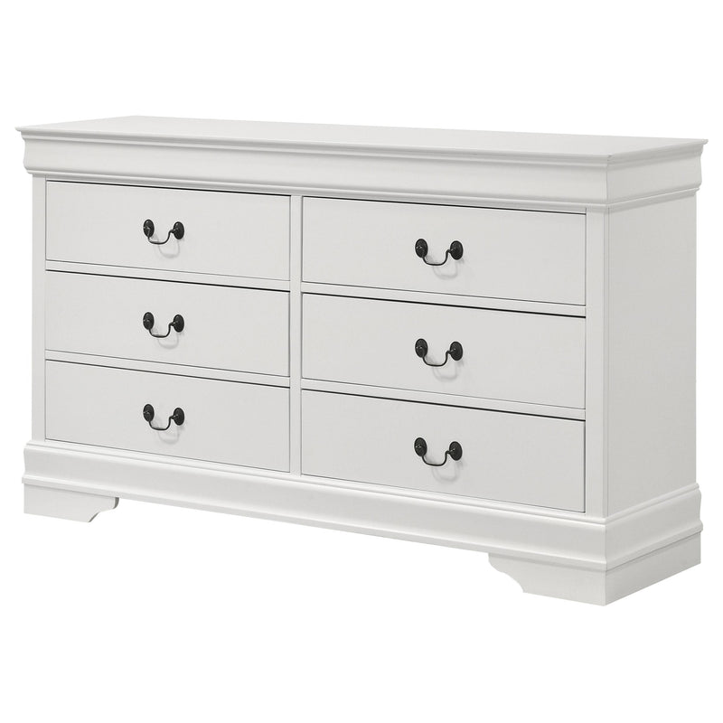 Coaster Furniture Louis Philippe 6-Drawer Dresser with Mirror 202443 IMAGE 4