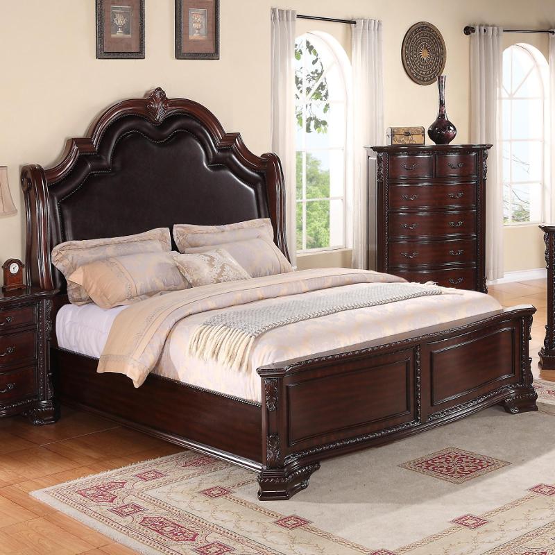 Crown Mark Sheffield King Upholstered Panel Bed B1100-K-HB/B1100-K-FB/B1100-K-RAIL IMAGE 1