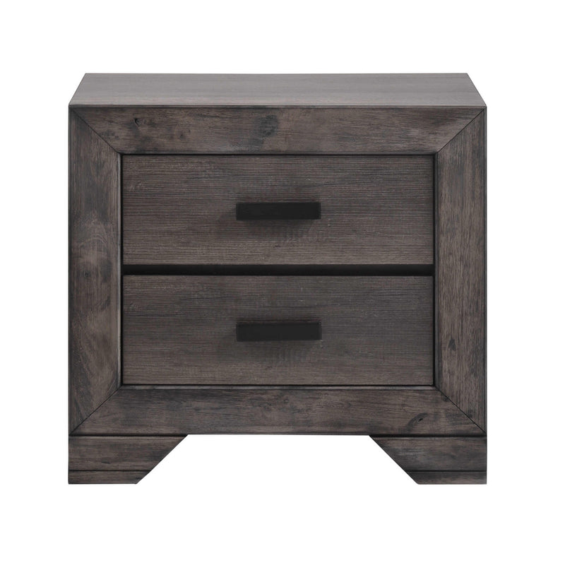 Elements International Nathan 2-Drawer Nightstand NH100NS IMAGE 2