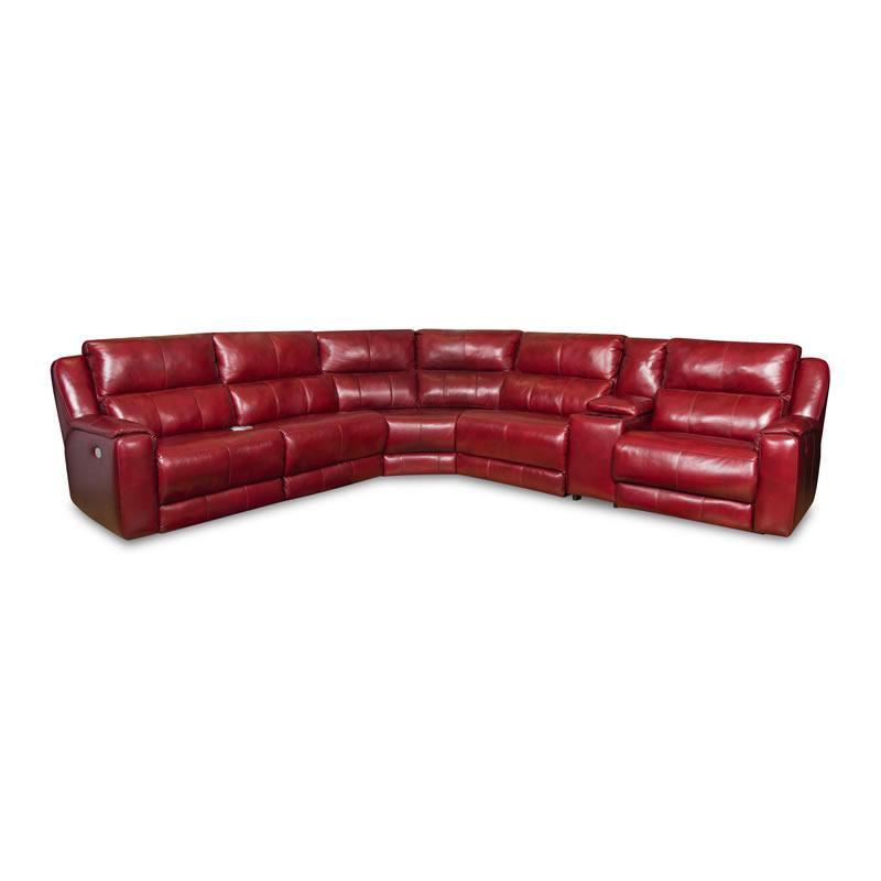 Southern Motion Dazzle Power Reclining Leather Sectional 88326240 IMAGE 1