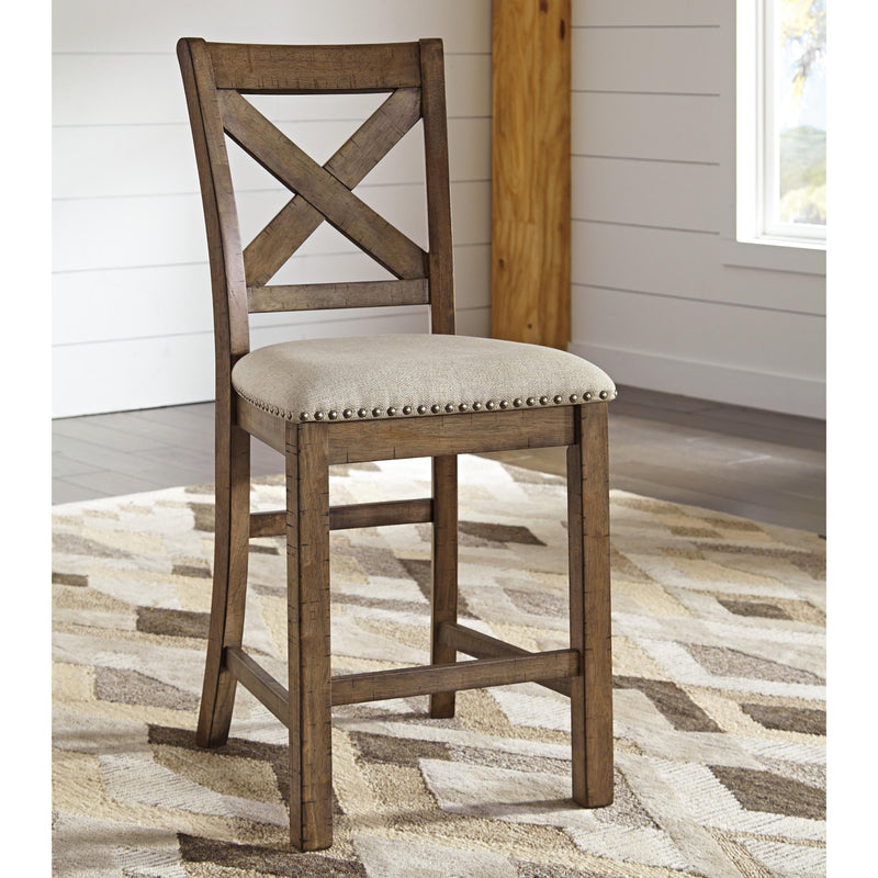 Signature Design by Ashley Moriville Counter Height Stool Moriville D631-124 (2 per package) IMAGE 2