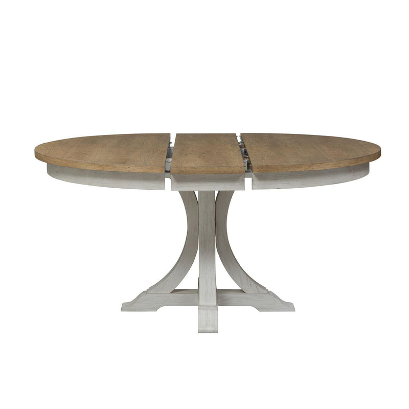 Liberty Furniture Industries Inc. Oval Farmhouse Reimagined Dining Table with Pedestal Base 652-DR-PDS IMAGE 2