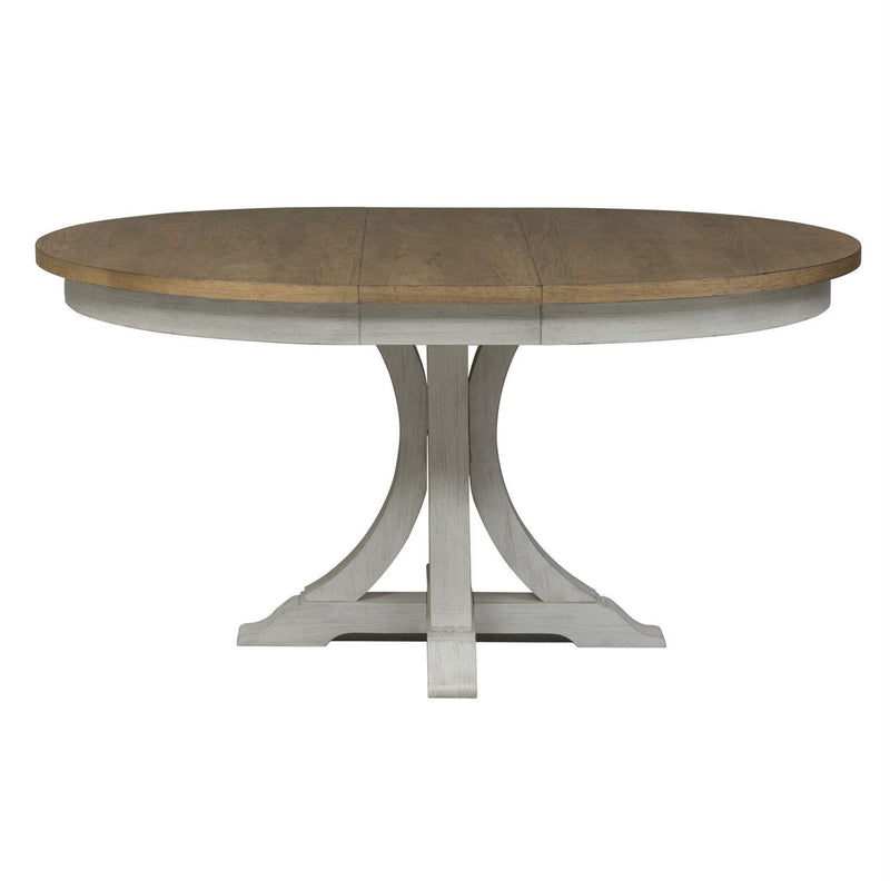 Liberty Furniture Industries Inc. Oval Farmhouse Reimagined Dining Table with Pedestal Base 652-DR-PDS IMAGE 4