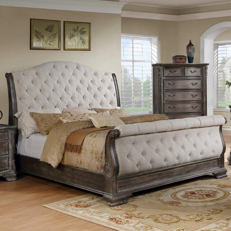 Crown Mark Sheffield King Upholstered Sleigh Bed B1120-88-K-HB/B1120-88-K-FB/B1120-88-KQ-RL IMAGE 1