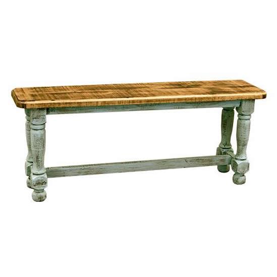 LMT Imports Turquoise Santa Rita Dining Bench VSERU-PT-BAN14 TURQ IMAGE 1