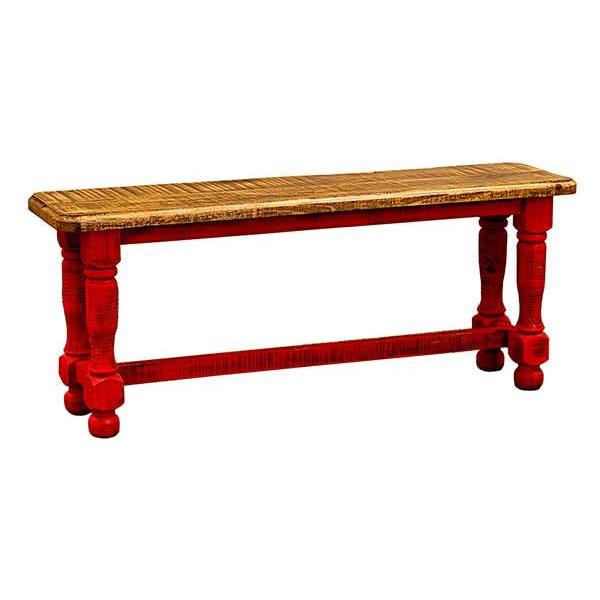 LMT Imports Red Santa Rita Dining Bench VSERU-PR-BAN14 RED IMAGE 1