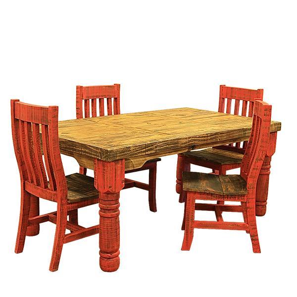 LMT Imports Red Dining Table VSERU-PR-MES30 RED IMAGE 2