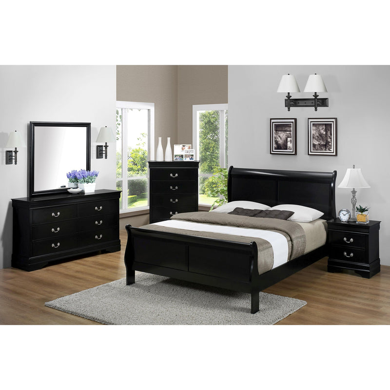 Crown Mark Louis Philip King Sleigh Bed B3950-K-HBFB/B3950-K-RAIL IMAGE 2