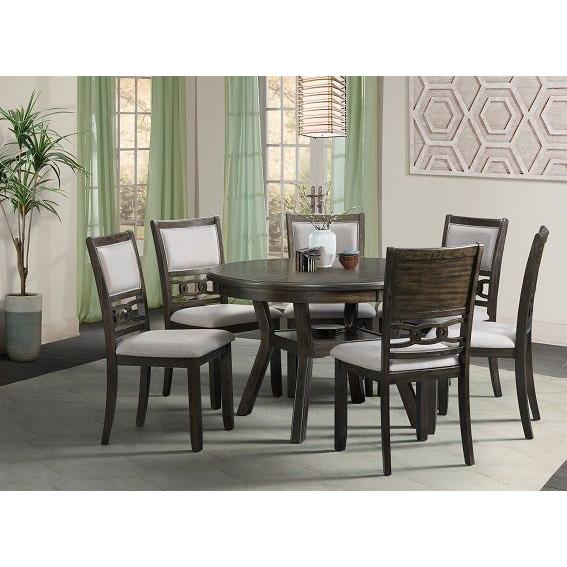 Elements International Round Amherst Dining Table with Pedestal Base DAH500DT IMAGE 2