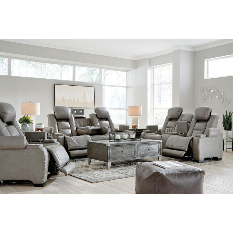 Signature Design by Ashley The Man-Den Power Reclining Leather Match Sofa U8530515 IMAGE 18