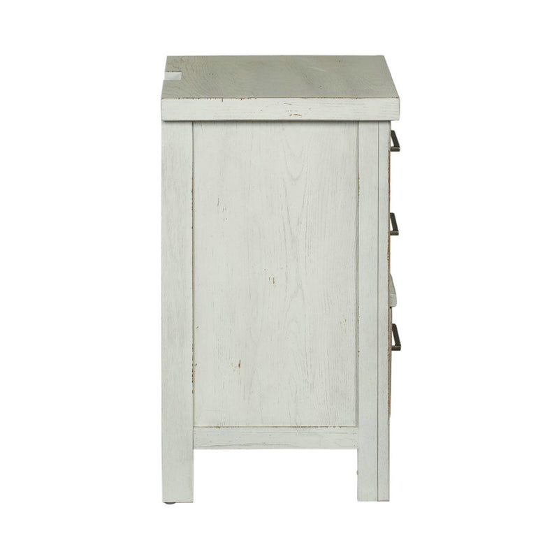 Liberty Furniture Industries Inc. Modern Farmhouse 3-Drawer Nightstand 406W-BR61 IMAGE 3