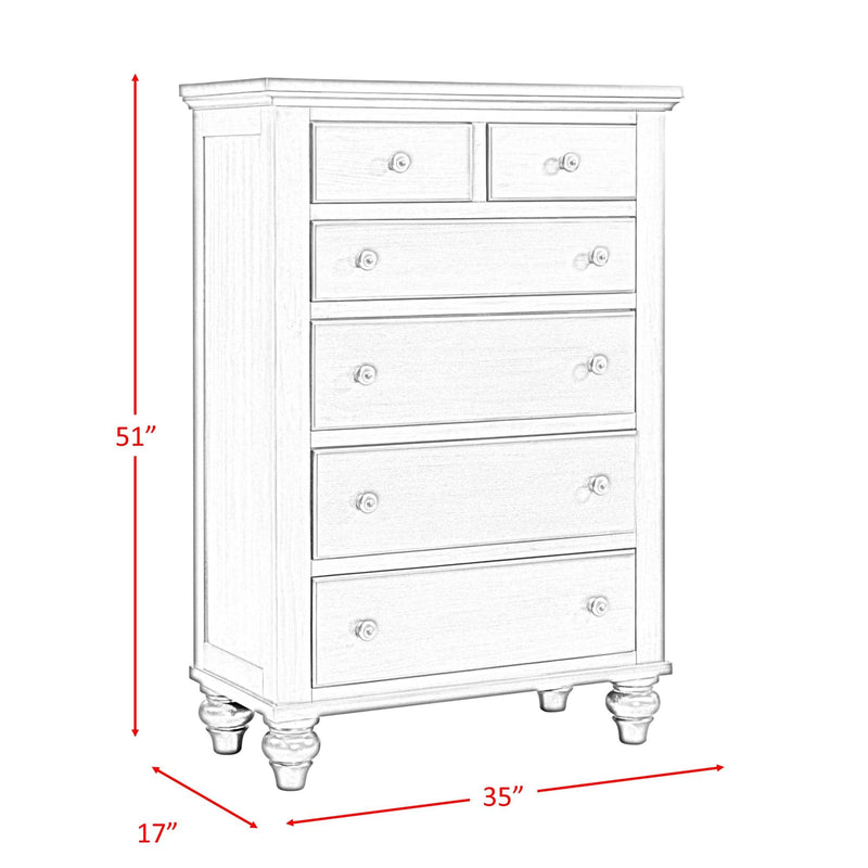 Elements International Chatham 6-Drawer Chest CH555CH IMAGE 4