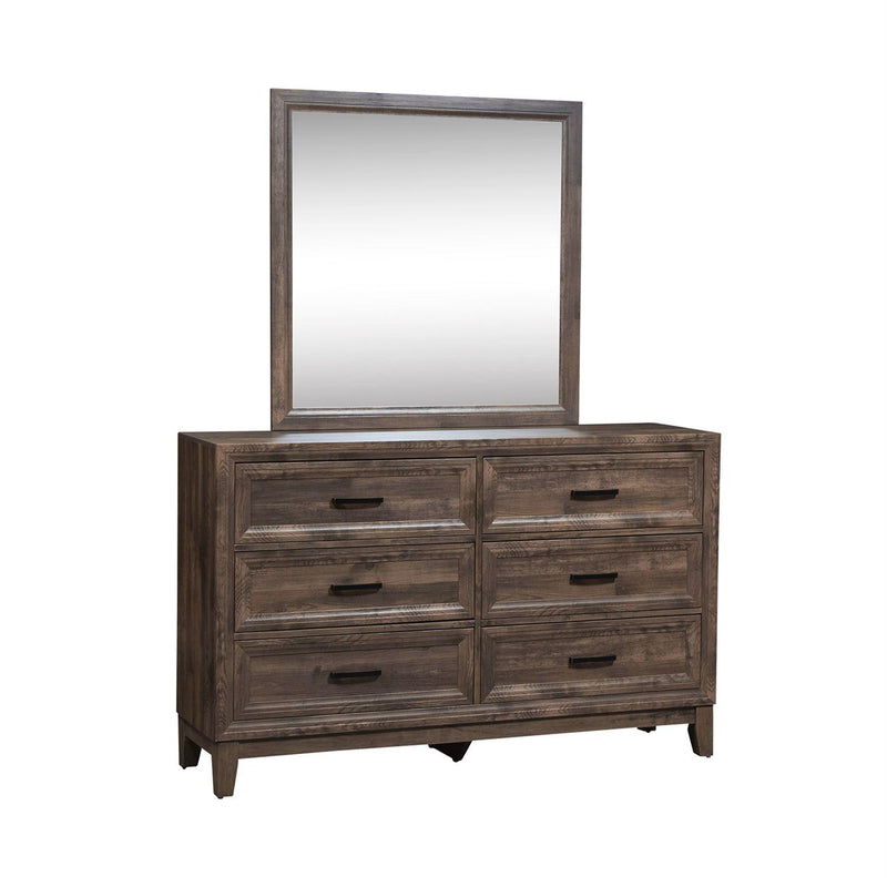 Liberty Furniture Industries Inc. Ridgecrest 6-Drawer Dresser with Mirror 384-BR-DM IMAGE 2