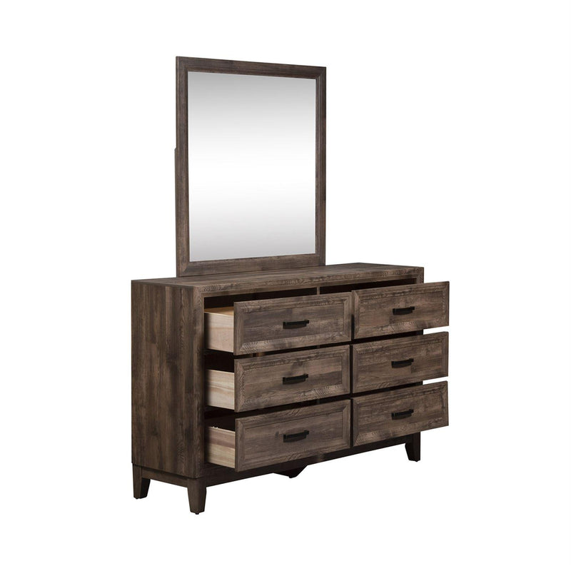 Liberty Furniture Industries Inc. Ridgecrest 6-Drawer Dresser with Mirror 384-BR-DM IMAGE 3