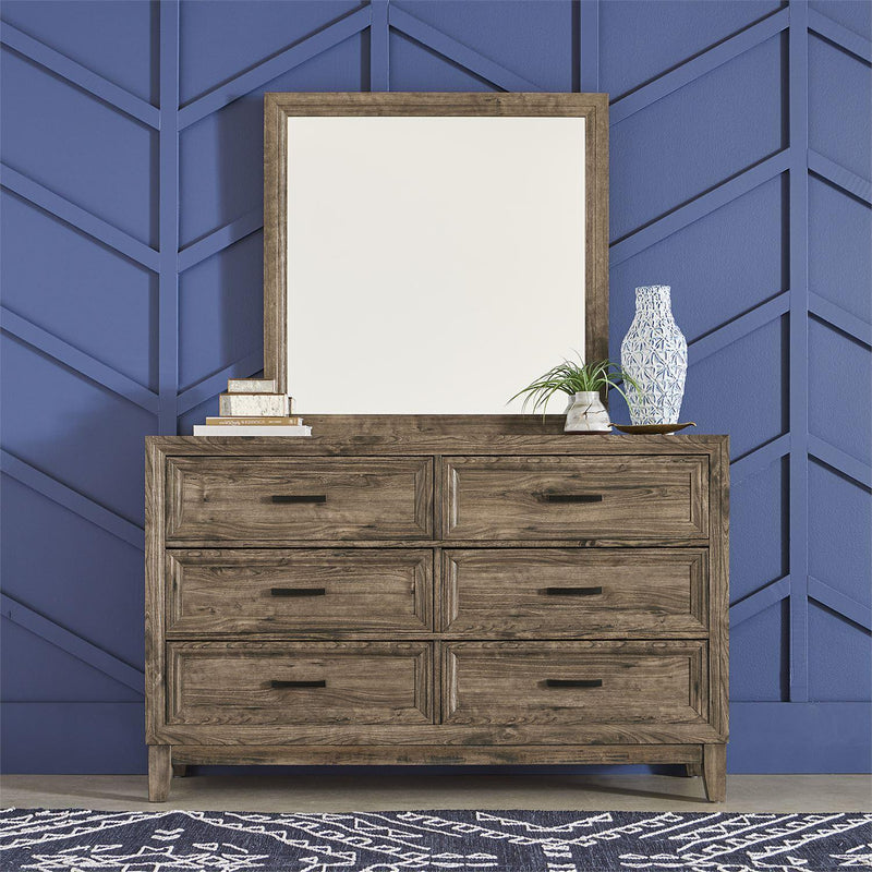 Liberty Furniture Industries Inc. Ridgecrest 6-Drawer Dresser with Mirror 384-BR-DM IMAGE 6