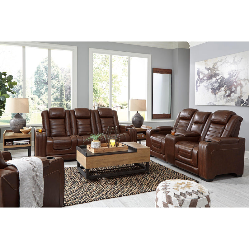 Signature Design by Ashley Backtrack Power Reclining Leather Match Sofa U2800415 IMAGE 16