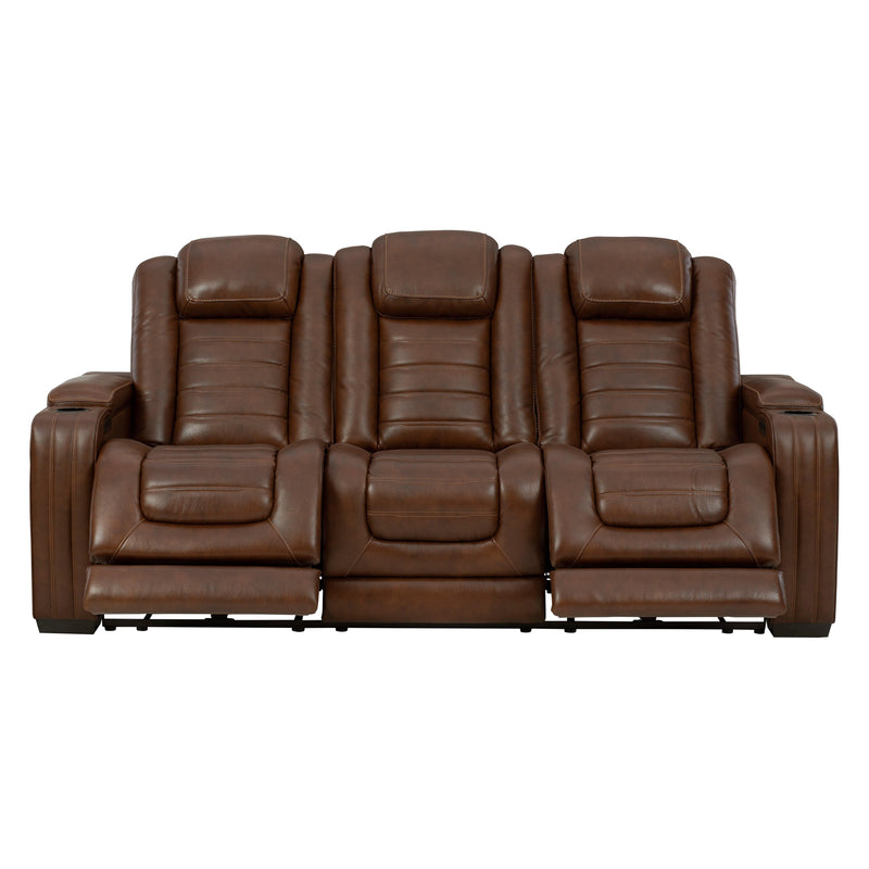 Signature Design by Ashley Backtrack Power Reclining Leather Match Sofa U2800415 IMAGE 2