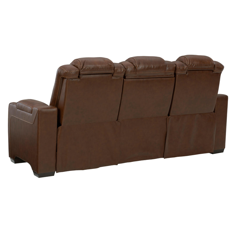 Signature Design by Ashley Backtrack Power Reclining Leather Match Sofa U2800415 IMAGE 6