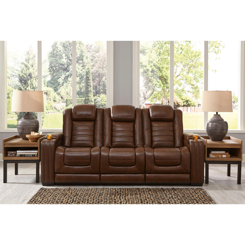 Signature Design by Ashley Backtrack Power Reclining Leather Match Sofa U2800415 IMAGE 7