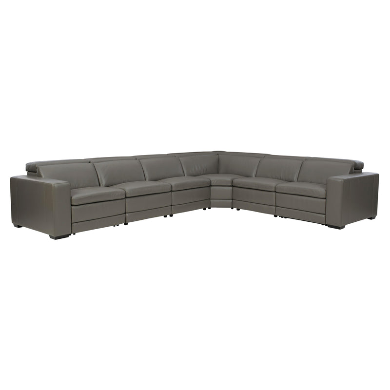 Signature Design by Ashley Texline Power Reclining Leather Match 6 pc Sectional U5960322/U5960346/U5960346/U5960377/U5960346/U5960321/U5960323 IMAGE 1