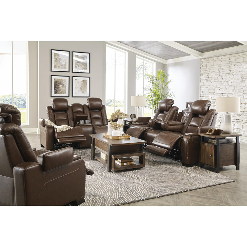 Signature Design by Ashley The Man-Den Power Reclining Leather Match Sofa U8530615 IMAGE 17