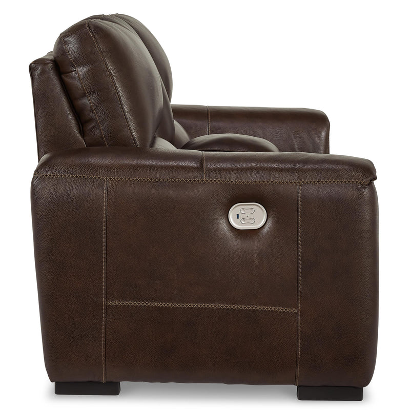 Signature Design by Ashley Alessandro Power Reclining Leather Match Loveseat U2550218 IMAGE 4