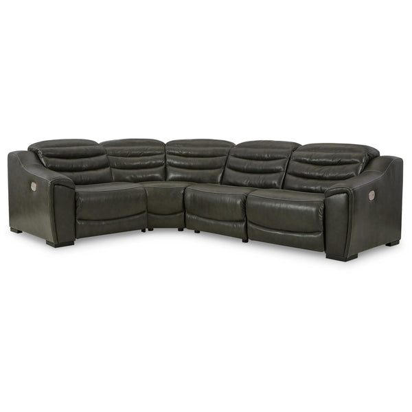 Signature Design by Ashley Center Line Power Reclining Leather Look 4 pc Sectional U6340458/U6340446/U6340477/U6340462 IMAGE 1