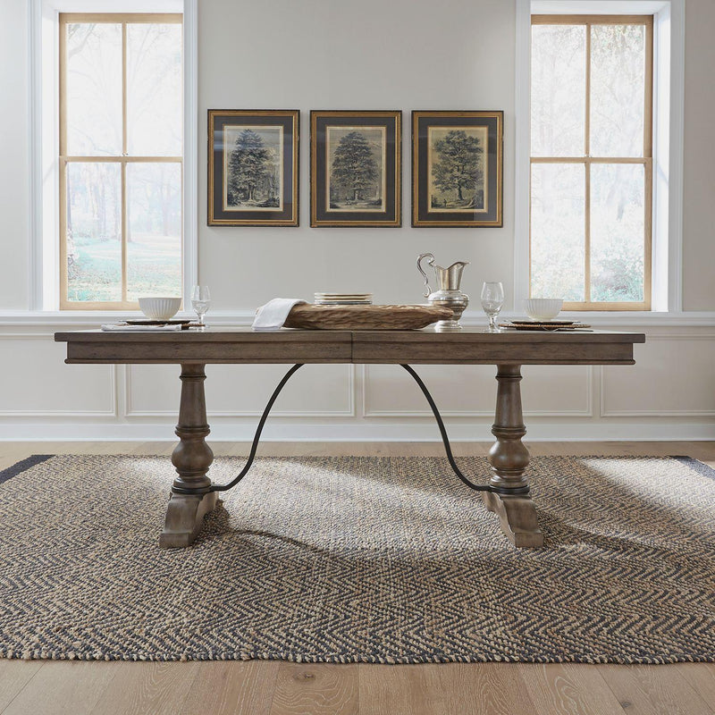 Liberty Furniture Industries Inc. Americana Farmhouse Dining Table with Trestle Base 615-P4202/615-T4202 IMAGE 2